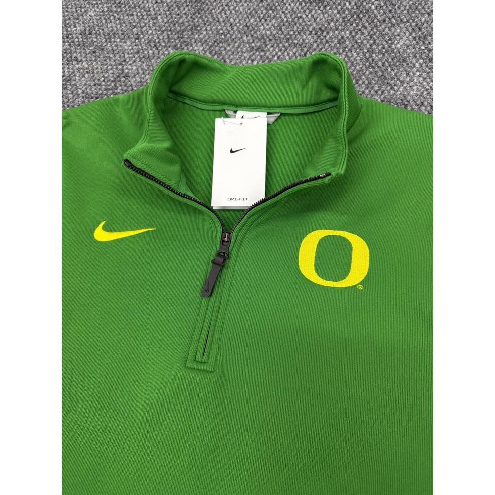 Nike Oregon Ducks Mens XL 1/4 Zip Premium Knit Sweater Sweatshirt Coaches DriFit